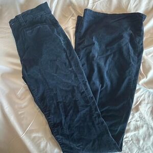 Navy blue flare pants‎